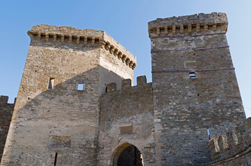 ancient historic Genoese castle or fortress