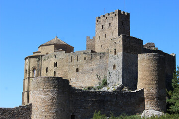 Fototapeta na wymiar Loarre Castle is a Romanesque castle located in Loarre (Huesca, Aragon).