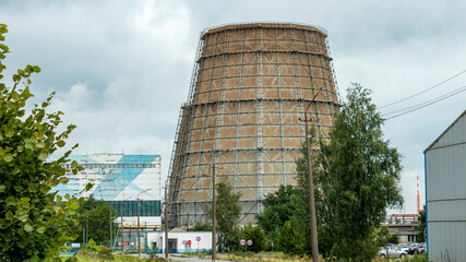 huge pipes of a chemical plant
