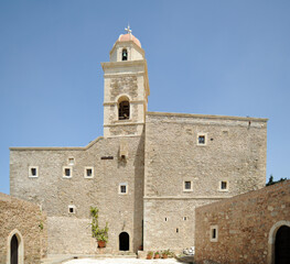 Fototapeta na wymiar Le monastère de Moni Toplou près de Sitia en Crète