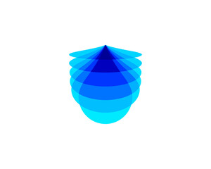 Obraz premium Abstract water aqua logo colorful modern minimal style illustration. Modern water drop logotype.