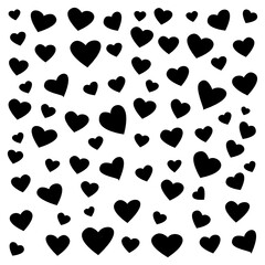 Fototapeta na wymiar Black Heart Pattern