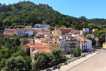 Fototapeta na wymiar Landscape over the village of Sintra Portugal.