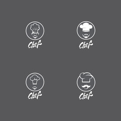 Hat chef logo template