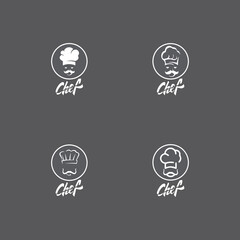 Hat chef logo template