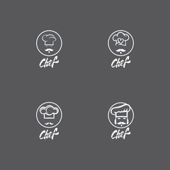 Hat chef logo template