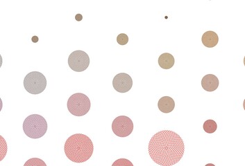 Light Red, Yellow vector backdrop with dots.