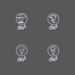 Hat chef logo template
