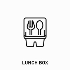 lunch box icon vector. lunch box sign symbol for your design	