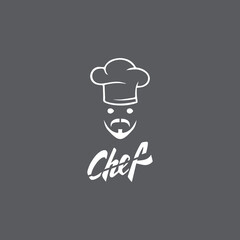 Hat chef logo template vector icon  illustration