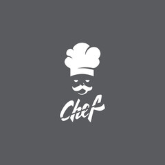Hat chef logo template vector icon  illustration