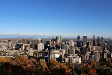 Obraz premium Vue automnale du Plateau du Mont Royal