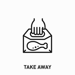 takeaway icon vector. takeaway sign symbol for your design	