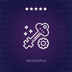 key vector icon vector illustration