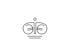 Crown euro linear icon logo concept design. Currency value, king of business symbol, money exchange outline sign logotype on white background.