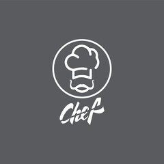 Hat chef logo template vector icon  illustration