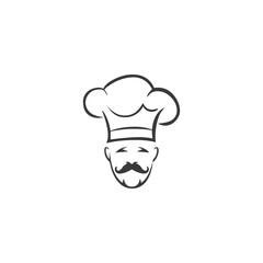 Hat chef logo template