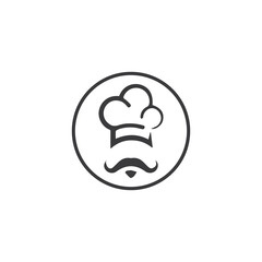 Hat chef logo template