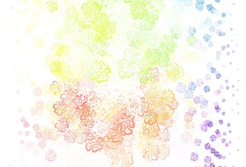 Light Multicolor vector template with chaotic shapes.