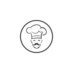 Hat chef logo template
