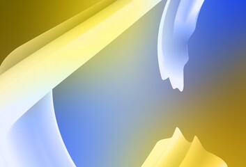 Light Blue, Yellow vector blurred bright texture.
