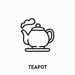 teapot icon vector. teapot sign symbol for your design	
