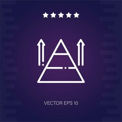 pyramid vector icon vector illustration