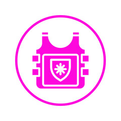Police, Bulletproof vest icon logo