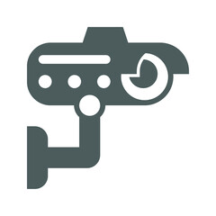 Camera, CCTV Icon, Gray Vector