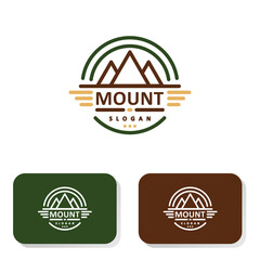 simple creative mount logo
