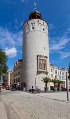 Fototapeta na wymiar Der Dicke Turm auf dem Görlitzer Marienplatz 