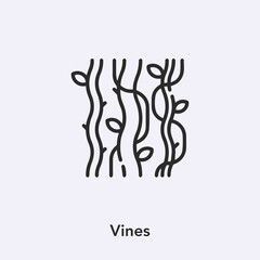 vines icon vector sign symbol