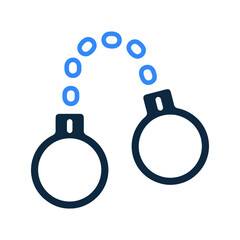 Police, handcuffs icon / vector graphics