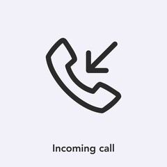 incoming call icon vector sign symbol