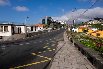 Fototapeta na wymiar Portugal, Madeira, Funchal - March 2019. Streets of the capital of the island of Funchal.