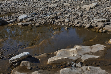 river in mountains psebay caucasus