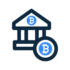 Bitcoin Property Icon / vector graphics