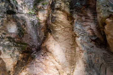 Sandstone rocks in Adrspach, Czech Republic