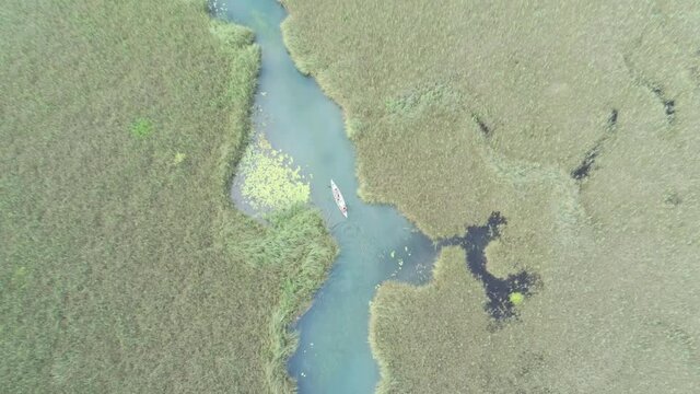 Faaker See with Schilf-M&auml;ander in Carinthia, Austria