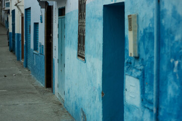 Blue streets in the village of ChefChaouen