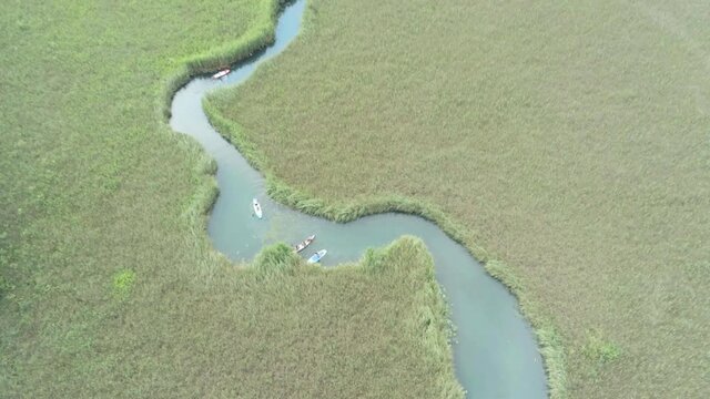 Faaker See with Schilf-M&auml;ander in Carinthia, Austria