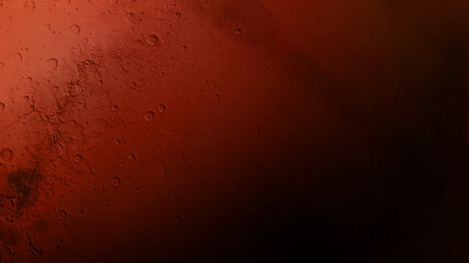 Close-up view of the red planet Mars.