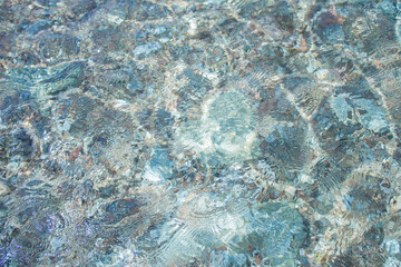 ocean as a background from top view. Azure water background from top view. Summer seascape from air