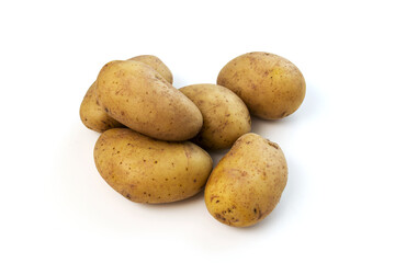 potatoes isolated on white background