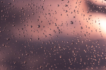 Fototapeta Szyba okienna pokryta kroplami deszczu. obraz