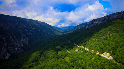National Park of Prealpes D Azur in France - awesome landscaoe - wide angle view