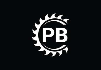 Naklejka premium P B Initial Letter Logo design, Graphic Alphabet Symbol for Corporate Business Identity