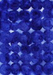 Simple blue abstract boho background. Watercolor stains, round spots. Design for backgrounds, wallpapers, covers, wrapping paper and packaging. 