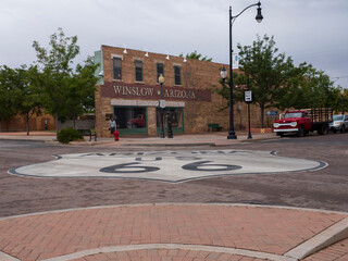 The famous corner along Rt 66 in Winslow, Arizona