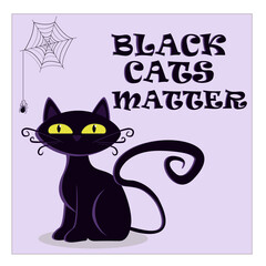 Black Cats Matter funny halloween design